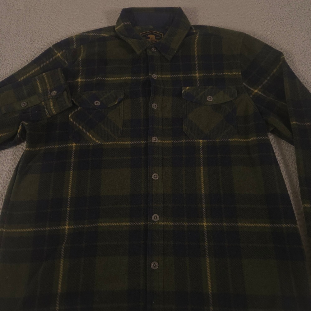 Freedom Foundry Shirt Mens XL Multi Plaid Flannel Lightweight Plush Fleece Coat